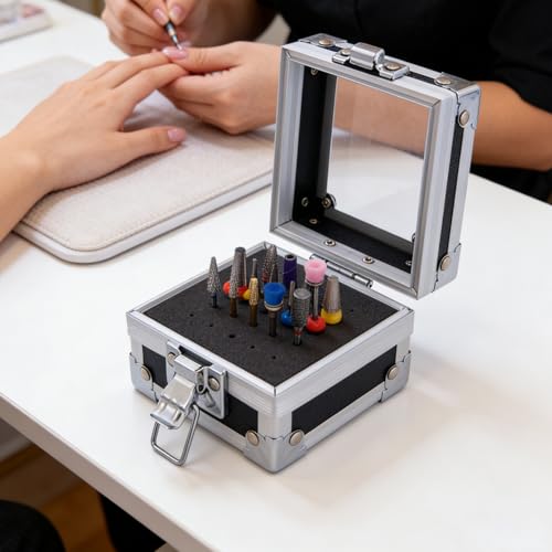 Rangement pour perceuse à ongles compact protégeant de la poussière pour ne plus perdre vos outils - 7
