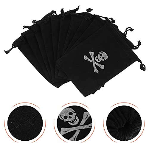 EXCEART 10 peças bolsas de dinheiro de Halloween bolsa de tesouro pirata bolsa de moedas saco de dad