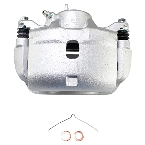 Image of TRQ Front Left Brake Caliper w /Bracket Drivers Side
