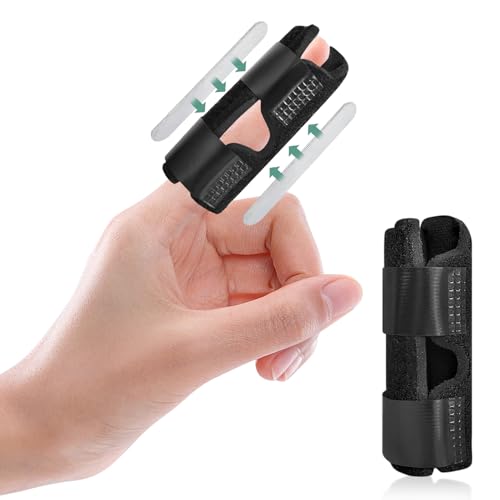 Mezeic Finger Splint, Trigger Finger Brace with 2 Metal Bars