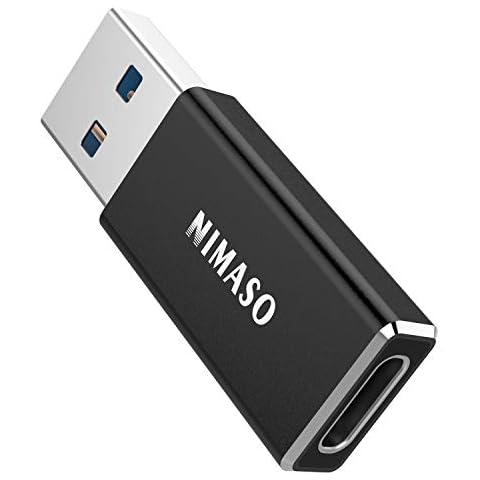 NIMASO USB C to USB 3.0 Adapter,Double-sided 3.0 USB C Adapter Convertor Supports Fast Charge,5Gbps Data Sync,Audio,Compatible with iPhone 12 11,Samsung Galaxy S21 S20 S10+ A70 A51,Huawei,Google Pixel Cover