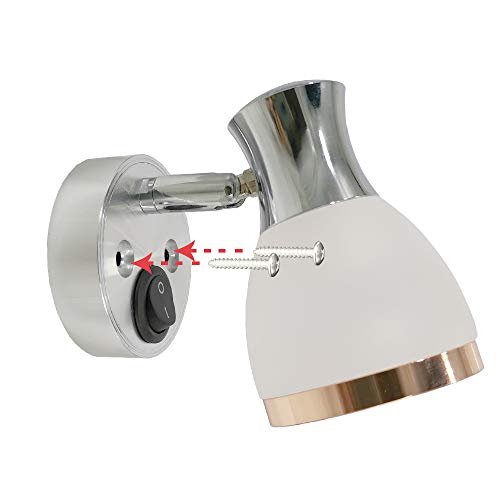 image for 12v-LEDlight 12V DC Decor Reading Light/Small Acrylic Wall Sconce Rose