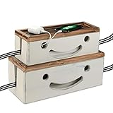 ▶ EXPERTO EN GESTIÓN DE CABLES ◀: No más cables desordenados y peligrosos una vez que tenga esta caja de administración de cables. Los cables cruzados desordenados en casa o en la oficina se ocultarán a la vista y harán que su espacio sea agradable a la vista.