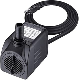 Lyqily 400GPH Water Pump Ultra Quiet 25W Submersible Fountain Aquarium Fish Pond Hydroponic