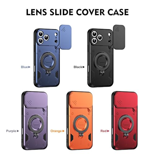 Coque iPhone 17 Pro Max violette silicone rigide avec anneau et cache coulissant - 3