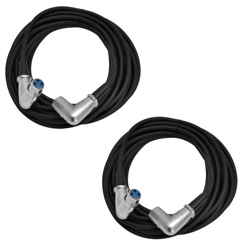 Câble micro XLR angle droit Seismic Audio Saxra25 pour libérer vos racks