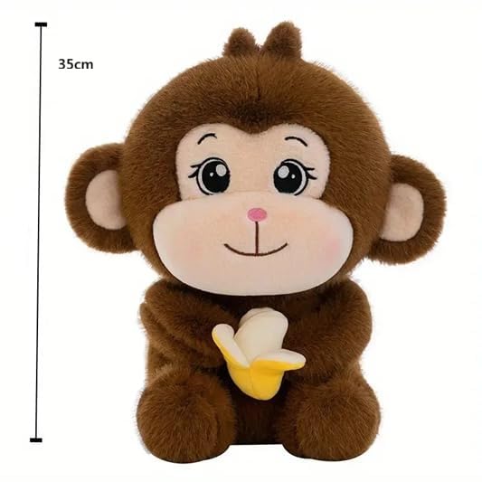 Image of SCOOBA Monkey with Banana Soft Toys for Kids Toddler Infant 35cm (Monkey with Banana)