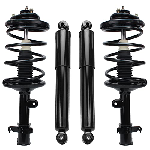 Image of Detroit Axle - Struts Shocks for 1999-2004 Honda Odyssey Complete 2 Front Struts with Coil Spring 2 Rear Shock Absorbers 2000 2001 2002 2003 Replacement Quick Install Ready Struts Assembly