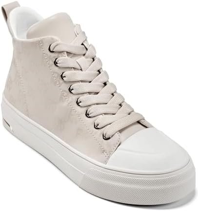 DKNY,Women's Shoes,Yaser Logo - LACE UP MID Sneaker,Bone,35