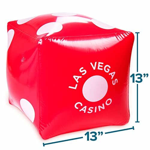 13" Jumbo Inflatable Dice Multipack | 5-Pack Large Red Pvc Blow Up Pool Floatie For Casino Theme Party Decorations, Giant Outdoor Family Yard Games, Classroom Learning Resource For Teachers And Kids #TOP5
