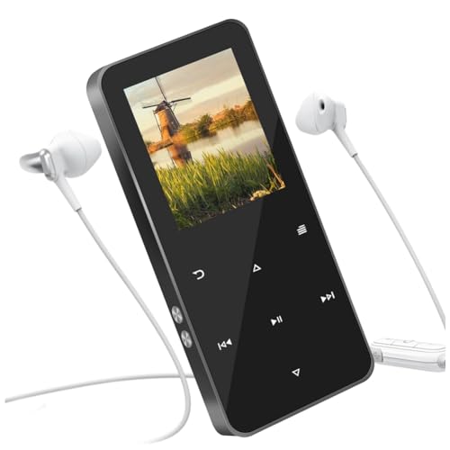 Agwuoetr Reproductor MP3, con Bluetooth 5.2 Reproductor de MúSica PortáTil de Sonido Sin PéRdidas de Alta Fidelidad con Tarjeta de 128 GB/Altavoz/Lectura de Libros ElectróNicos