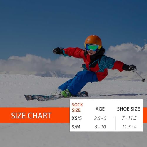 Kids Ski Socks – Warm Merino Wool Skiing Snowboard Sock for Boys and Girls4