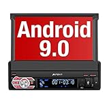 El Último Sistema: Android 9.0 single din, 2GB RAM + 16GB ROM garantiza una visualización fluida de cada imagen y cada audio y disfruta de más aplicaciones instaladas y almacenamiento de archivos, uso más estable. Disfrute de video 4K (3840x 2160 píxeles) / 1080P HD en la pantalla táctil motorizada ajustable de 7 pulgadas con un mejor ángulo de visión.