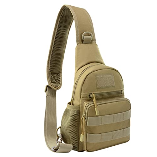 Pratvider Radfahren Brust Sling Bag | Molle Cycling Sling Tagesrucksack | Sport-Outdoor-Rucksack, mehrere Taschen, große Kapazität, geeignet zum Wandern, Radfahren, Angeln, Männer und Frauen, Arbeit Cover