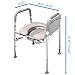 JumboTIGER 3 in1 Aluminum Bedside Commode, Standard Seat, Portable Toilet,400 lbs,Toilet Frames with Seat,with Sack (Standard)
