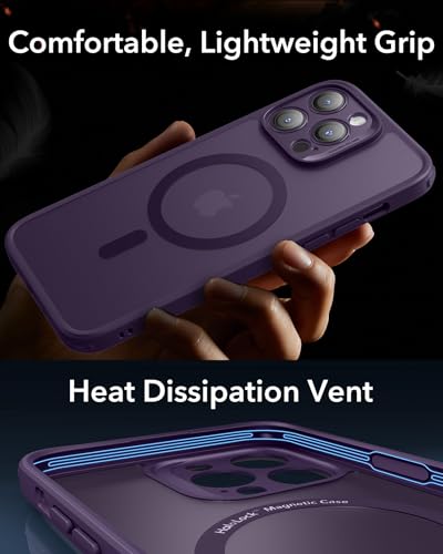 ESR for iPhone 14 Pro Max, Translucent Matte Case, Compatible with MagSafe, Military-Grade Protection, Classic Series, Frosted Purple - Image 5