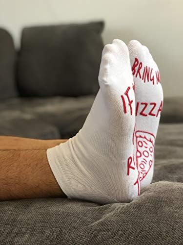 'If You Can Read This Bring Me Pizza!' Funny Socks For Those People Who Love Pizza!