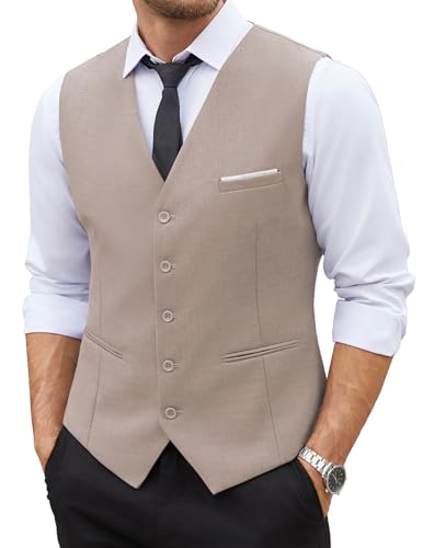Gilet de costume en tweed de qualité supérieure style ajusté
