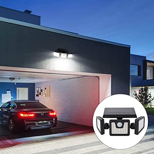 Luzes de parede sem fio à prova d'água IP65 ao ar livre com sensor de movimento 3 cabeças ajustávei