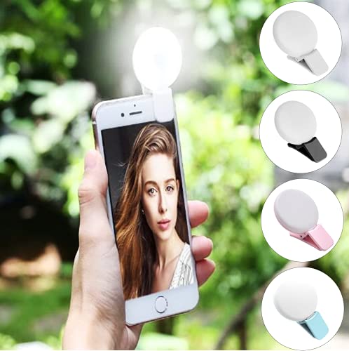 Moogambi Anillo Luz Selfie para Movil USB Recargable Light Clip Cover