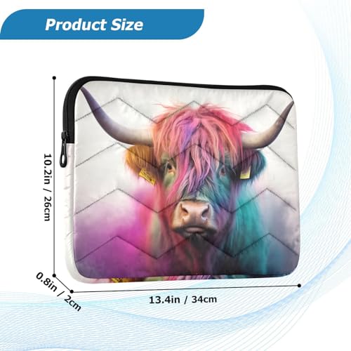 Funda para portátil Highland Cow 13-14 pulgadas resistente al agua miniatura 3