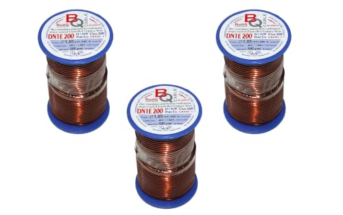 Alambre de bobinado DN1E 200 de 1,65 mm para rebobinar motores eléctricos en talleres 500 g