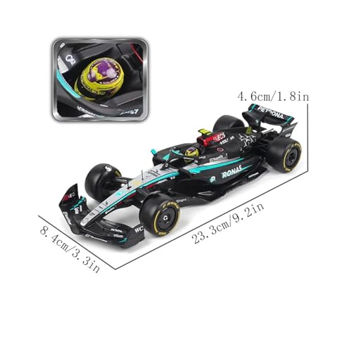 Modelo de auto de carrera F1 W15#44 Hamilton 1:24 miniatura 4