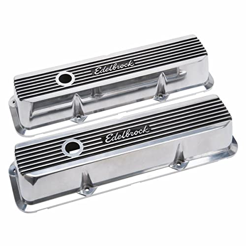 Edelbrock 4277 Elite Ii Series Valve Cover Polished Raised Fins 3.55 In. Overall Height Elite Ii Series Valve Cover #TOP6
