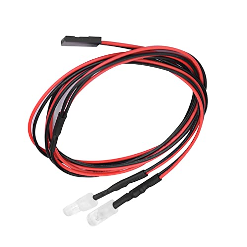 RC LED Licht Kits, 2PCS 5mm Scheinwerfer RC Zubehör LED Lichter für 1/10 Modell Drift Auto Fahrzeug(9# weißes Licht)