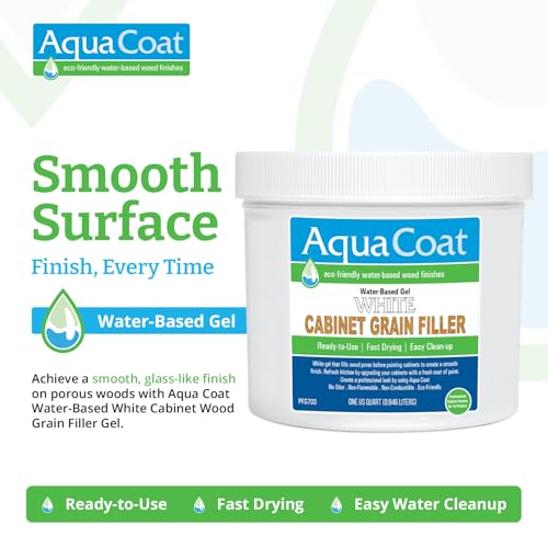 Aqua Coat Water Based White Cabinet Grain Filler Gel, 1 Quart