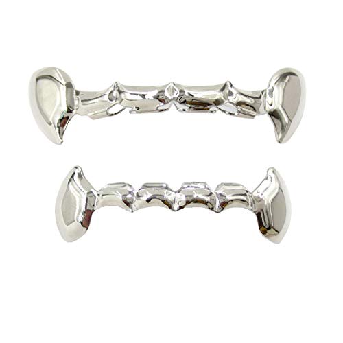 Fascigirl Dientes Grillz Set Cute Bling Top Grillz Hip Hop Ajuste Personalizado Parte Inferior Grillz Fang Grillz Vampire Grillz Cover