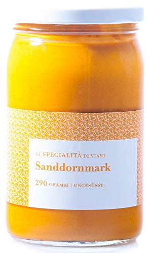 Sanddornmark - Sortenrein - aus 100% Früchten - ohne Zugabe von Zucker (1 x 290g) im Glas