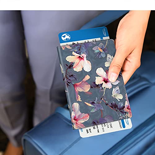 Image of FINTIE Passport Holder, Slim Travel Wallet RFID Blocking Card Case Cover Passport Cover Protector Essentials with Credit Card Slots for Women /Men | Slim