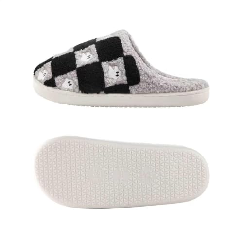Image of Halloween Pumpkin Slippers for Womens Mens Cute Cartoon Slippers Plush Warm Memory Foam Shoes