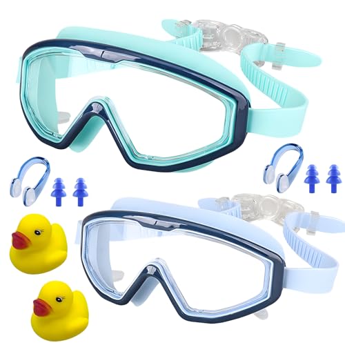 Sprießen Lot De 2 Lunettes Piscine Pour Enfants, Masque De Plongée Enfant, Antibuée Lunettes De Natation, Lunettes De Piscine Sans Fuite, Lunettes De...