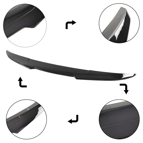 NEESPOC Rear Trunk Spoiler Wing Compatible with BMW F32 4 Series 428i/ 430i/ 435i/ 440i/ M4 2-Door Coupe 2014-2020, Gloss Black PSM Style Duckbill Decklid Lip Exterior Accessories by NeespoC - Image 6