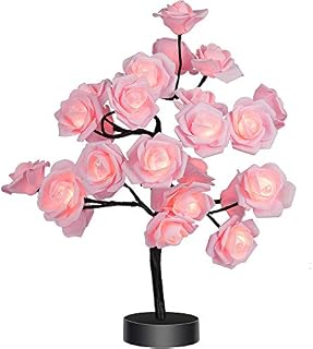 Home Room Decor 24LEDs Flower Rose Tree USB/Battery Operated Gift for Women Teens