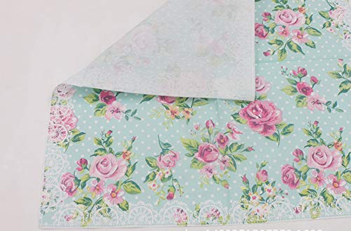 40 Count Paper Napkins,Designed Romantic Flowers Prints Cocktail Napkins,Serviettes Napkins For Wedding,Dinner And Party,Paper Luncheon Napkins 2-Ply,6.5X6.5 Inch (Romantic Collection, Flower 11) #TOP4