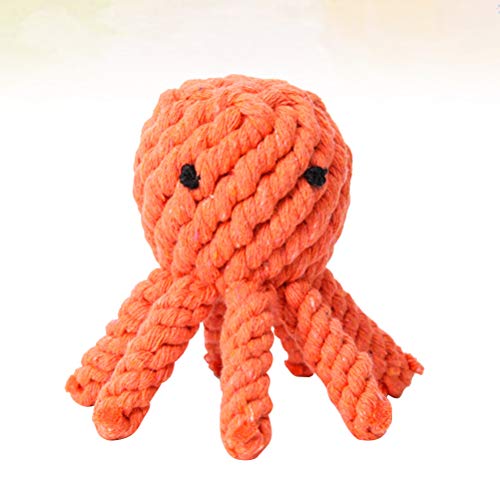 BESTOYARD Brinquedo divertido de mordida para cães com corda de algodão polvo brinquedo criativo par