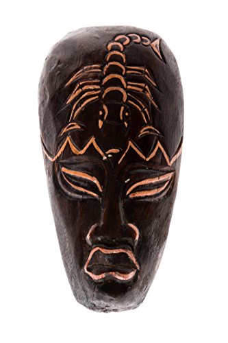 20cm Legno Mask Maschera arazzo Scultura Figura