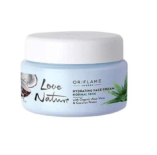 Oriflame LOVE NATURE Crema Facial Hidratante con Aloe Vera Orgánico y Agua de Coco 1.7 fl oz