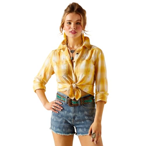 ARIAT Women's Billie Jean Shirt, Cactus Plaid, Large