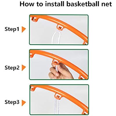 Basketball net 12 Loops Replacement Thicker Ropes Weaved All Weather Bright Coloured Endurable Environment Friendly Polypropylene