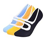 YDUZHUO 3 Pairs Yoga Socks Anti-Slip Breathable Backless Women Pilates Socks Sports Socks for Ballet