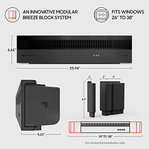 image for Sharper Image PROFILE Window Fan, Whole Room Air Circulator, Reversibl