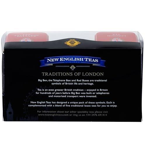 London Icons 3x Mini Tea Tins with Fine English Loose Tea (Big Ben, Red London Bus, Telephone Box)