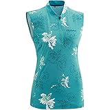  Gonso Dordona Half-Zip Radshirt Ärmellos Damen Petrol Allover Größe EU 40 2020 Radtrikot ärmellos