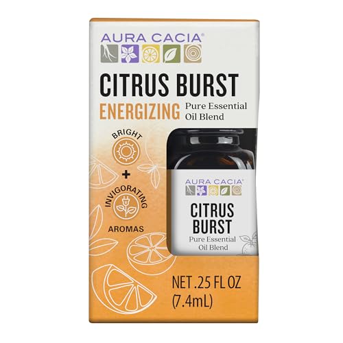 Aura Cacia Citrus Burst Essential Oil Blend, Boxed 0.25 fl.
