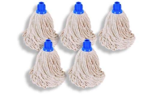 SI 5X Traditional Heavy Duty Cotton Replacement MOP Head Push Socket Wet Floor