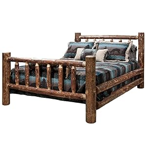 Montana Woodworks Glacier Country Collection Bed Sleigh, Queen (U.S. Standard), Stain & Clear Lacquer Finish Montana Woodworks Glacier Country Collection Bed Sleigh Queen US Standard Stain Clear Lacquer Finish